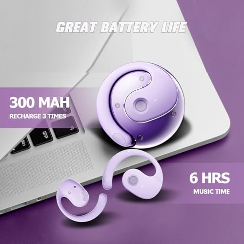 Transform Your Soundscape with Innovative Open Ear Wireless Bone Conduction Earbuds – Sweatproof Bluetooth Headphones for Active Lifestyles – Stay Engaged and Safe in Stylish Black Finish