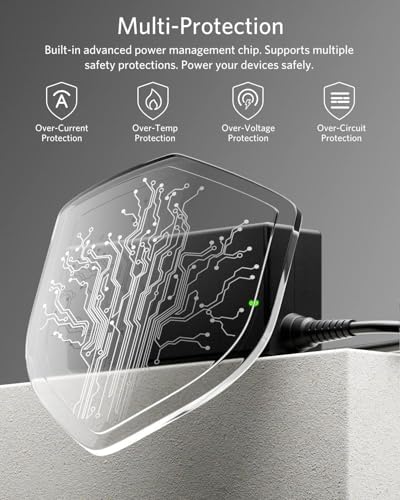 Universal 65 W USB-C Laptop Charger for HP, Dell, Lenovo, Asus, Acer, Toshiba, Samsung – Enhanced Compatibility with Multiple Ports, Fast Charging & Safety Features for Mac Book Pro, Chromebook & Ultrabooks – Includes Power Cord & Connectors with 12-Month Warranty