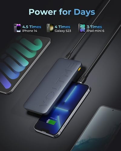 VOLTME 20,000 m Ah Mini Portable Charger – Ultra-Slim, Lightweight Power Bank with 22.5 W High-Speed Dual Output for i Phone 14/13/12/11 & Samsung Devices – Unmatched Portability & Fast Charging Solution for On-the-Go Lifestyle