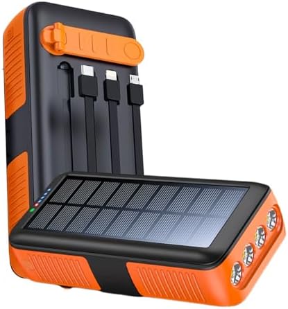 Ultimate 63200 m Ah Solar Power Bank with Hand Crank Charger – Dual Output Fast Charging, 4 LED Flashlight Modes & Rugged Waterproof Design for Camping, Travel & Emergency Power Solutions – Versatile Energy for All Your Devices