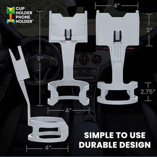 Smartphone Mounts for Cars or Trucks Made in USA by Cell Phone Seat, Universal Fit Including iPhone, Samsung, Android Cellphones, Wolf Gray Color, Hands-Free Compliant Cradle – Enhanced Compatibility and Speed