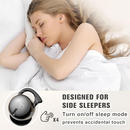 Transform Your Sleep Experience with Mini Wireless Noise Cancelling Earbuds for Side Sleepers – Ultra-Comfortable Bluetooth Design in Skin-Tone Finish for Unmatched Comfort and Device Versatility – Ideal for Restful Nights and Relaxing Moments
