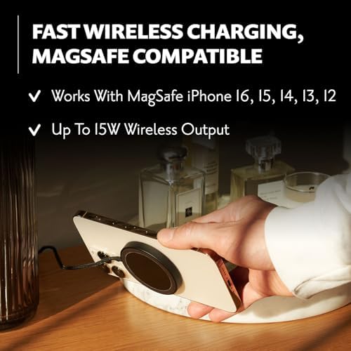 COURANT MAG: 1 Classics Italian Leather Magnetic Charger for Mag Safe i Phones – Luxurious Fast Charging up to 15 W for Models 16, 15, 14, 13, and 12 – Effortless Style Meets Cutting-Edge Technology