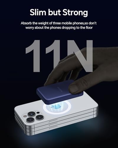 Slim Magnetic Wireless Power Bank 10000 m Ah – Fast Charging Portable Charger with USB-C PD 22.5 W, LED Display for i Phone 16/15/14/13/12/11 – Navy Blue, Enhanced Performance & Compatibility for On-the-Go Charging