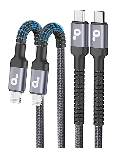 6 FT MFi Certified USB-C to Lightning Charging Cable Pack – Rapid Charge & Data Sync for i Phone 13, 12, 11 Pro Max, SE, & i Pad 8 th Gen – Durable Green Cords for Enhanced Flexibility & Style