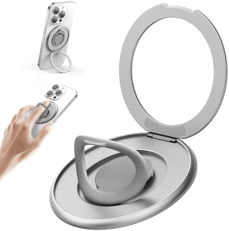 SURPHY Mag Safe-Compatible Silicone Phone Ring Holder – Adjustable Kickstand Grip for i Phone 16, 15, 14, 13 – Stylish and Functional Cell Phone Stand with Enhanced Durability and Comfort
