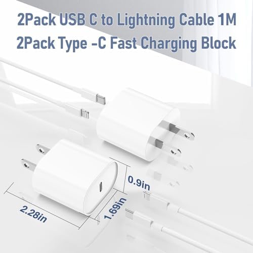 Ultra-Fast Charging Kit for i Phone 14/13/12 – 20 W USB-C Power Block & Dual 6 FT Lightning Cables in Vibrant Green – Superior Compatibility for Pro/Plus Models – Recharge Up to 50% in Just 30 Minutes – Stylish, Durable Design for Daily Use – Maximum Efficiency Meets Trendy Aesthetics