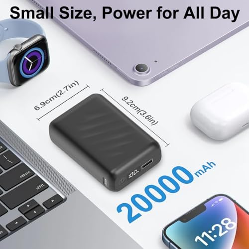 High-Capacity 20000 m Ah Rechargeable Power Bank for Heated Apparel – Versatile 5 V/7.4 V Battery Pack with LED Indicator, Dual DC/USB Outputs for Ultimate Compatibility – Fast Charging Portable Charger for i Phone, i Pad, Samsung, and More – Essential Outdoor Accessory for Winter Comfort
