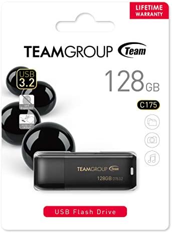 Maximize Your Data Storage with TEAMGROUP C175 128 GB USB Flash Drives – High-Speed Dual Pack for Effortless File Management and Compatibility Across All Devices, Stylish Matte Black Design for Professionals and Creatives, Reliable Performance Up to 100 MB/s, Perfect for Backups and On-the-Go Storage Solutions