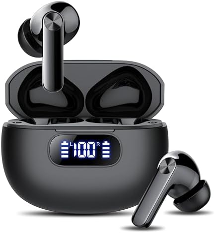 Revolutionize Your Listening Experience with Wekily Wireless Earbuds – Advanced Bluetooth 5.3 Technology for Seamless Connectivity and 48-Hour Playtime, Featuring IP7 Waterproof Protection for Active Lifestyles. Enjoy Crystal-Clear Sound with Four ENC Noise-Canceling Microphones for Immersive Calls and Hi-Fi Audio Quality. Designed for Comfort and Durability, These Ergonomically Shaped Earphones Are Ideal for Long Hours of Use, Whether You’re Working, Exercising, or Relaxing. The Innovative LED Power Display Provides Real-Time Battery Monitoring, While the Compact Mini Charging Case Ensures Effortless Portability. Discover the Perfect Blend of Style and Functionality with Wekily Wireless Earbuds, Tailored for the Modern Audiophile Who Values Performance and Aesthetic Appeal in Every Moment.