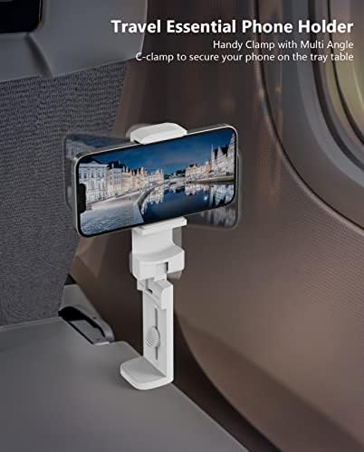 Mii KARE Universal Airplane Phone Holder – Innovative 360-Degree Rotating Smartphone Mount for Ultimate In-Flight Entertainment, Lightweight and Durable Travel Companion for Effortless Viewing on Tray Tables, Perfect for Long Flights and Quick Getaways