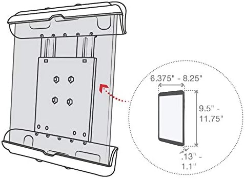 RAM Mounts RAM-HOL-TAB17 U Tab-Tite Holder for Apple i Pad Gen 1-4: Adjustable & Durable Tablet Mounting Solution for Hands-Free Navigation and Streaming with RAM B & C Ball Bases Compatibility