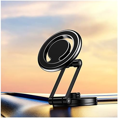Salior Universal Magnetic Phone Holder for Car – 48 N50 Super Strong Magnets, 360-Degree Adjustable Mount for Ultimate Viewing Flexibility, Sleek Black Design, Effortless One-Handed Operation, Compatible with All Smartphones for Enhanced Driving Safety and Convenience