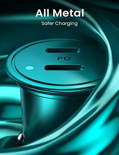 AINOPE 56 W Ultra-Compact USB C Car Charger – Dual USB PD 3.0 Fast Charging Adapter for i Phone 15 Series, Galaxy Devices & i Pad Pro – Travel-Ready Design with Advanced Safety Features for Effortless Power On-the-Go
