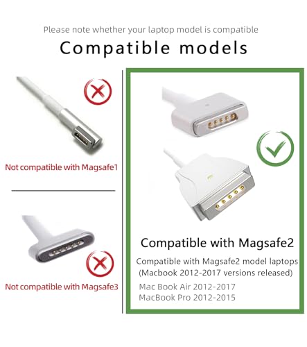 Magnetic2 6.6 ft USB-C Charging Cable – Fast Charging Nylon Braided Cable for Mac Book Air & Pro (2012-2017) – Durable, Tangle-Free Design with Effortless Magnetic Connection for Universal Compatibility and Stylish Performance