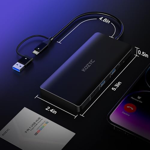 Transform Your Workspace with the USB C to Dual HDMI Adapter – 4 K 60 Hz Display Extender for Mac Book, Dell XPS & Samsung Galaxy S9 – Ultimate Solution for Multitasking Professionals & Gamers – MST Mode Ready for Seamless Windows Integration – Chic Green Design for Modern Aesthetics – Elevate Streaming, Presentations & Gaming with Stunning Visual Clarity – Compact & Durable for On-the-Go Connectivity