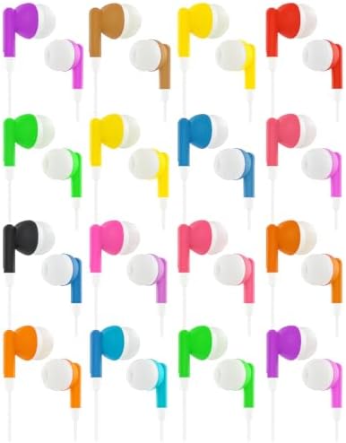 Bulk 24-Pack Kids Wired Earbuds with Microphone – Classroom-Ready Noise-Isolating Headphones for Enhanced Focus and Engagement in Learning, Gaming, and Travel with Universal 3.5 mm Compatibility for Superior Audio Quality