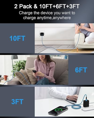 6 FT Samsung Fast Charging Cable (5 Pack) – Universal USB C to C Cord for i Phone 16 Series & Galaxy S25 Ultra – Durable Nylon Braided Design for Quick and Reliable Charging in Car and Home – Enhanced Compatibility with Pro, Max Models & More