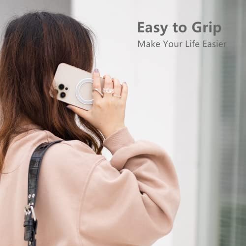 Revolutionary MINDSKY Mag-Safe Phone Grip & Stand for i Phone 12/13/14/15 Series – 360° Dual-Arm Adjustable Kickstand with Superior Magnetic Support – Lightweight, Durable Design for Enhanced Drop Protection – Effortless Hands-Free Use & Easy Wireless Charging Compatibility