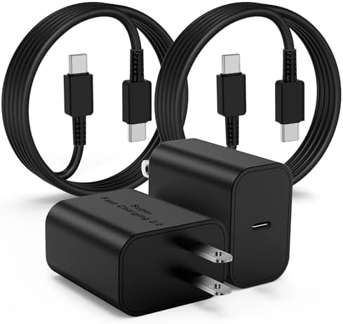 Ultimate 45 W USB-C Fast Charger with 6 FT Type C Cable for Samsung Galaxy Devices – Unmatched Rapid Charging for Galaxy S25 Ultra, S24, S23, S22, S21, S20, S10, and Galaxy Tab S9/S8 – Exceptional Performance and Portability for Dynamic Lifestyles