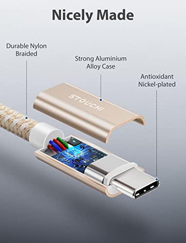 Stouchi 6.6 FT USB-C Extension Cable – Type C 3.1 Male to Female, Ultra-Fast Charging & Data Transfer for PSVR2, Galaxy S23, i Pad Mini/Pro, Mac Book Air M1/M2, and Mag Safe – Enhanced Connectivity & Durability for Gaming and Streaming