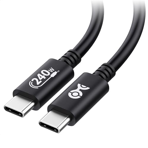 Unleash Superior Charging with Cable Matters 240 W USB-C Cable – 9.8 ft Length for Rapid Power Delivery, High-Speed Data Transfer, Sleek White Design, Optimized for Mac Book, i Pad Pro, XPS, and Surface Pro Users Seeking Exceptional Durability and Flexibility