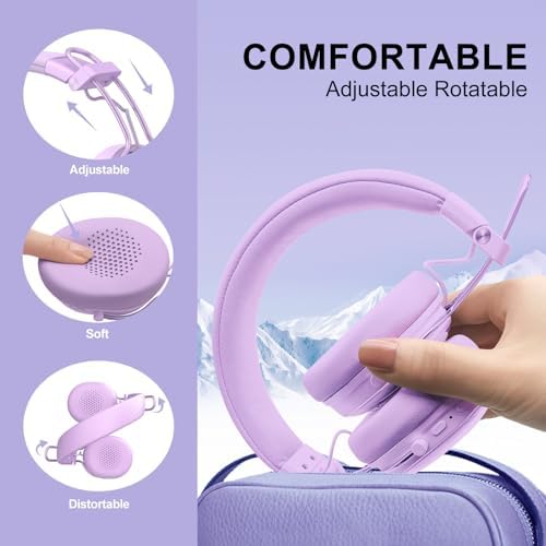 Premium Bluetooth On-Ear Headphones with Active Noise Cancellation: Exceptional Hi-Res Audio Experience, Up to 55 Hours Battery Life, Ultra-Lightweight Comfort, Foldable Design for Effortless Travel, Enhanced Device Compatibility for Home and Office, Elegant White Aesthetic