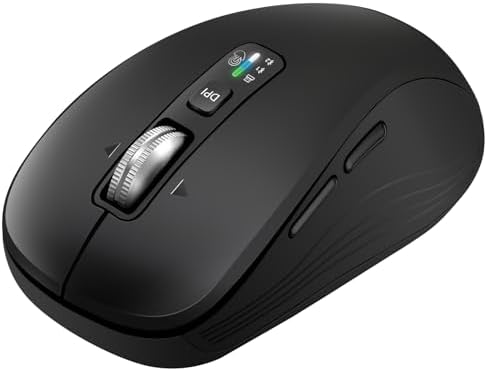 Ultimate Wireless Bluetooth Mouse with USB Connectivity – Full-Sized, Silent Operation, 4-Way Scrolling & Adjustable Cursor Speed for Seamless Multi-Device Use Including Computers, Laptops, Tablets, and Mac Books – Long Battery Life with Side Buttons for Enhanced Productivity