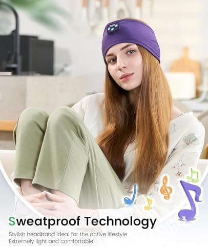 Navly Ultra-Comfort Bluetooth Sleep Headband – Innovative Wireless Headphones with Ultra-Thin Speakers for Effortless Relaxation, Yoga, and Fitness – Ideal Gift for Men & Women Seeking Versatile Comfort and Quality Sound Experience