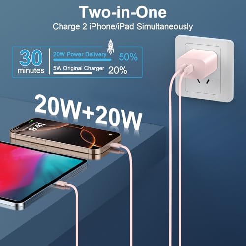 20 W Dual-Port USB-C Fast Charger with 6.6 FT Cable – Ultimate Power Solution for i Phone 15/16 Pro Max & Android Devices – Efficient Travel Companion Designed for rapid charging, this 20 W Dual-Port USB-C Charger ensures your i Phone 15/16 Pro Max and Android devices stay powered up with maximum efficiency. Featuring a generous 6.6 FT USB-C to C cable, this charger eliminates the inconvenience of short cords while allowing you to multitask with ease. Its dual-port design offers the ability to charge two devices simultaneously, making it ideal for busy professionals and frequent travelers. Enjoy broad compatibility across multiple Apple and Android devices, ensuring versatility for all your charging needs. The compact and lightweight structure of this charger enhances portability, making it an essential accessory for your on-the-go lifestyle. Built with high-quality materials, this charger prioritizes durability and safety, giving you peace of mind while delivering fast charging performance. Elevate your charging routine and stay connected wherever life takes you with this indispensable charging solution.