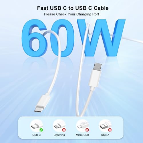 Efficient Power Boost Duo: MFi Certified 2-Pack USB-C Wall Charger with 10 FT Long Charging Cable for i Phone 16/15 Series – Fast Charging Solution Perfect for On-the-Go Lifestyle and Home Use