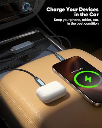 Experience Unmatched Charging Versatility with the 2-in-1 140 W USB-C Fast Charging Cable – 4 FT Braided Dual USB Type C Cord for i Phone 15/16 Pro, Mac Book Pro/Air, i Pad, Galaxy S25 and More – Perfect for Home, Office, and On-the-Go Power Solutions!