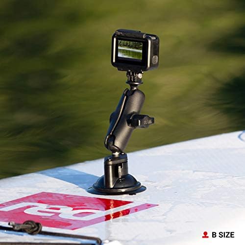 RAM MOUNTS Twist-Lock Suction Cup Base RAP-B-224-1 U with 1″ B Size Ball – Ultimate Versatile Mounting Solution for Smartphones and GPS Devices – Secure, Durable, and Easy to Use