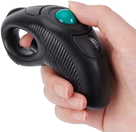 Experience Effortless Control with the Welspo Wireless USB Handheld Finger Trackball Mouse – Ergonomic Design & Laser Pointer for Seamless Presentations and Enhanced Navigation