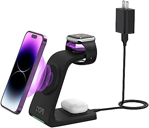 Revolutionary 3-in-1 Magnetic Wireless Charging Station: Fast, Sleek Dock for i Phone 16/15/14/13 Series, Apple Watch, and Air Pods Pro with Wall Charger – Ultimate Compatibility & Space-Saving Design for Modern Apple Users