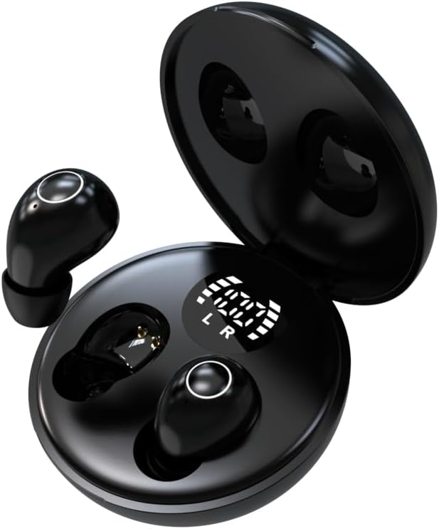 Invisible Mini Bluetooth Earbuds for Small Ear Canals – Ultimate Comfort with Noise Isolation for Work and Sleep – Lightweight Design, Fast Pairing & Superior Audio Quality for Discreet Listening Anywhere