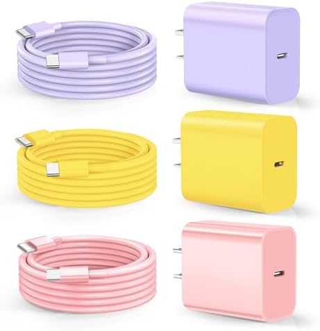 Compatible with iPhone 16/15 Charger Fast Charging, Dual Port 20W USB C Wall Charger Block Type C to Type C 10ft Long USB C Fast Charing Cable for Phone 15/16/Pro Max/Pro/PlusPad Pro/Air/Android – Enhanced Compatibility and Speed