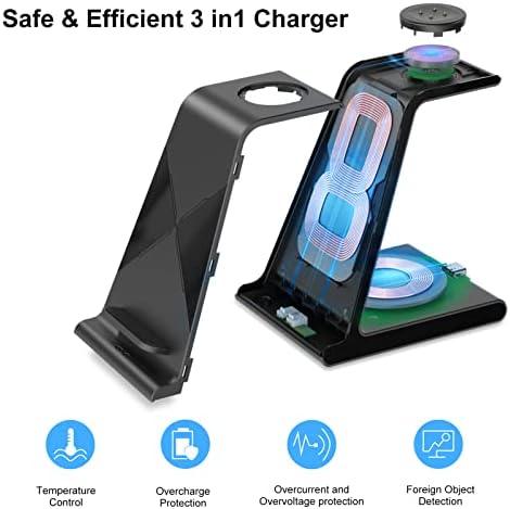 Revolutionary Multi-Device Fast Wireless Charging Hub for Google Pixel Watch 2, Fitbit Versa Series, and More – Ultimate Portable Charger for Pixel 8 Pro, Galaxy S24 Ultra & Pixel Buds Pro – Secure, Compact Design for Effortless Home and Travel Charging Solutions
