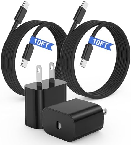 20 W USB-C Fast Charger for i Phone 16/15 Series & i Pad – 6 ft Type C to C Cable, High-Speed Wall Adapter for Optimal Performance, Compact & Durable Power Solution for Apple Devices – Experience Rapid Charging Anywhere