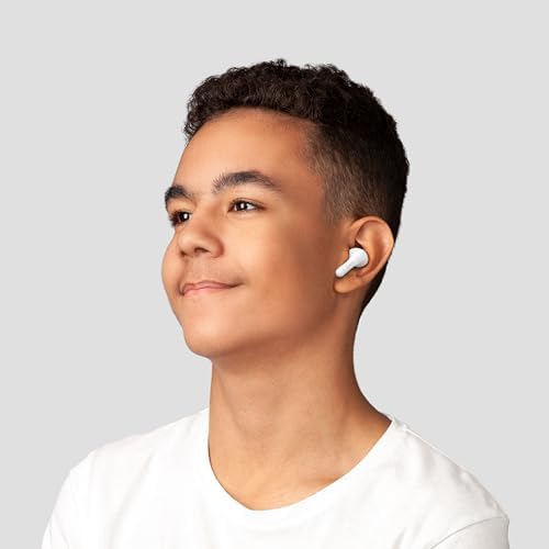 Belkin Sound Form Rhythm True Wireless Earbuds – Superior Sound Quality with 28-Hour Playtime, IPX5 Water-Resistant Design, and Integrated Microphone for Effortless Calls – Fast USB-C Charging for i Phone, i Pad, Galaxy, Pixel & More – Ideal for Active Lifestyles in Sleek White Finish