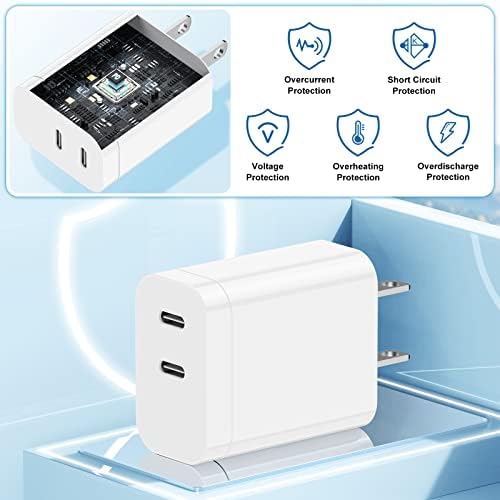 Lightning-Fast 20 W Apple Charger with MFi Certification – 6 ft USB-C to Lightning Cable Included for i Phone 14 Pro Max/14/13 Pro/12 Mini/12/11 & i Pad Air – Compact Power Block for Ultimate Portability and Rapid Charging Efficiency
