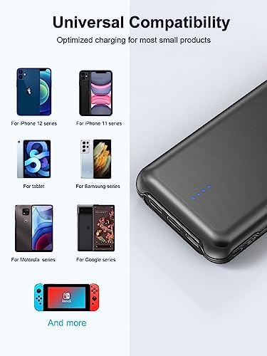High-Capacity 30,000 m Ah Portable Charger – Rapid 22.5 W Power Bank with 4 Outputs Including PD 20 W USB-C, Ideal for i Phone, Samsung, and Pad Mini – Ultimate On-the-Go Charging Solution for All Devices