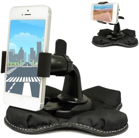 Revolutionary Claw-X Nonslip Smartphone Dashboard Mount – Universal Beanbag Holder for Galaxy S24, S25, i Phone 15, 16 Pro MAX Ultra & More – Ultimate Stability and Easy Access for Safe Driving Experience