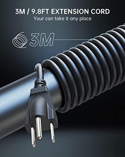 SMALLRT Power Tower Surge Protector – 10 Ft Extension Cord with 12 AC Outlets & 4 USB Ports (1 USB-C) – Ultimate Charging Station for Home & Office – Enhanced Device Compatibility & Safety