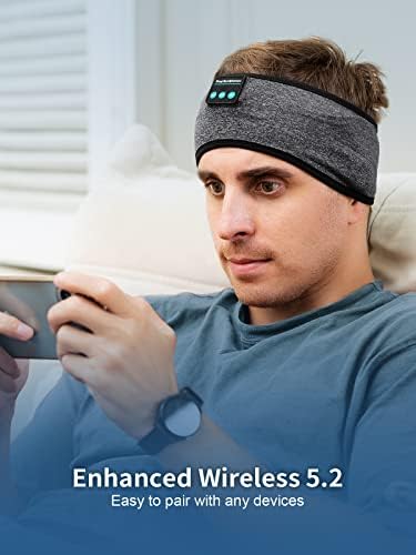Adjustable Wireless Sports Headband with Integrated Speakers – Optimal Comfort for Active Lifestyles, Yoga, and Rest – Long-Lasting Battery Life & Broad Device Compatibility for Ultimate Freedom