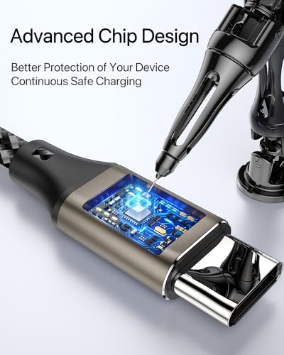 20FT USB C Cable 60W, Extra Long USB C to USB C Cable, Type C Charger Fast Charging Cord, Compatible with iPhone 16 15 Pro Max Plus, Samsung Galaxy, Pixel, iPad Pro/Air, MacBook Pro/Air – Enhanced Compatibility and Speed