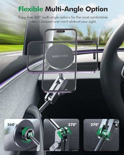 Magnetic Tesla Phone Mount for Model Y & Model 3 – Effortless Door-Install Holder for i Phone 16/15/14/13/12, Enhanced Stability & Compatibility with Mag-Safe Technology, Ideal Tesla Accessories for a Safer Driving Experience