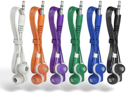 Revitalize Your K-12 Classroom Experience with SP SOUNDPRETTY’s 24-Pack Colorful Wired Earbud Headphones – Superior Sound Quality, Ergonomic Comfort, and Seamless Compatibility with Tablets & Laptops for Engaging Learning Environments