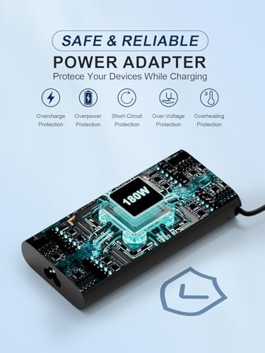 High-Power 100 W USB-C Laptop Charger for Dell Models – Fast Charging AC Adapter with Enhanced Compatibility for Latitude, Inspiron, and Precision Series – Eco-Friendly TPE Cable, Multiple Safety Protections, and Convenient Cable Management – Ideal Travel Companion for Home and Office Use