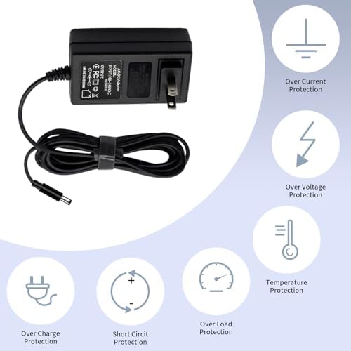 Universal 19 V 2 A AC/DC Power Supply Adapter with 8 Interchangeable DC Plugs – Versatile High-Efficiency Charger for Laptops and Electronic Devices – Global Input Compatibility (100-240 V) with Safety Features for Optimal Performance – Compact Design for Easy Portability and Storage